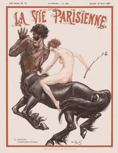 La Vie Parisienne Magazin Cover, 1921 von Unbekannt