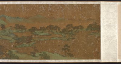 Landschaft in Blau und Grün, Ming- oder Qing-Dynastie, 17.-18. Jahrhundert von Unbekannt