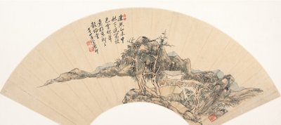 Landschaft im Stil von Ni Zan, 18. Jahrhundert oder später, falsches Datum 1715 von Unbekannt