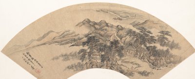 Landschaft im Stil von Yan Wengui, 18. Jahrhundert oder später, falsches Datum 1707 von Unbekannt