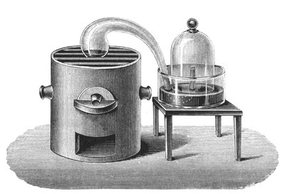 Lavoisiers Untersuchung der Existenz von Sauerstoff in der Luft, spätes 18. Jahrhundert, 1894 von Unbekannt