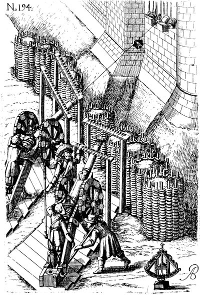 Belagerungskanonenziel, aus Le diverse et artificiose machine, 1620 von Unbekannt