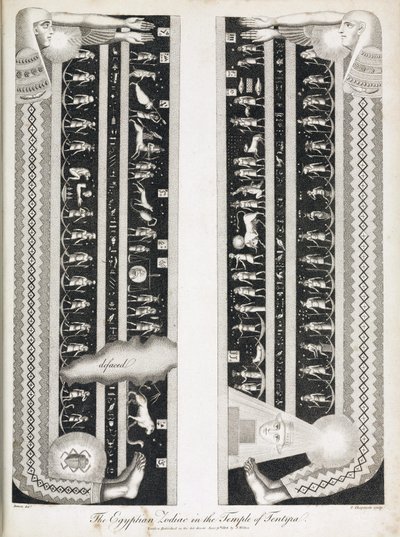 Der ägyptische Tierkreis des Tempels von Hathor in Dendera (Ägypten) von Unbekannt