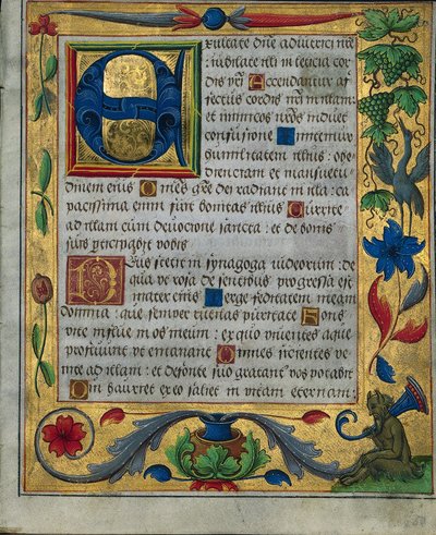 Blatt aus einem Psalter und Gebetbuch...1 von 3 ausgeschnittenen Blättern von Unbekannt
