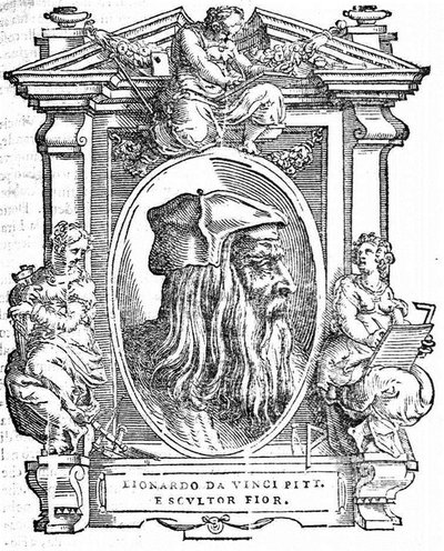 Leonardo da Vinci. Aus: Giorgio Vasari, Die Leben der ausgezeichnetsten italienischen Maler, Bildhauer und Architekten, 1568 von Unbekannt