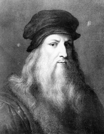 Leonardo da Vinci, italienischer Künstler, Ingenieur, Wissenschaftler und Erfinder, 1864 von Unbekannt
