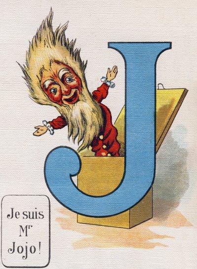 Buchstabe J: Ich bin Herr Jojo. Gravur im „ABC L