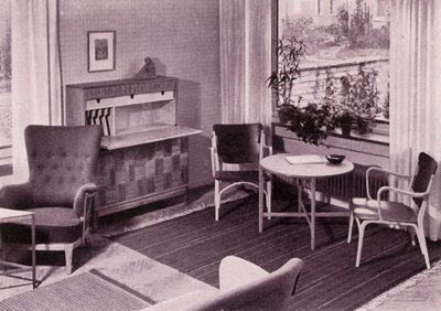 Wohnzimmermöbel von Carl-Axel Acking, hergestellt von A.B. Svenska Möbelfabrikerna, 1949 von Unbekannt