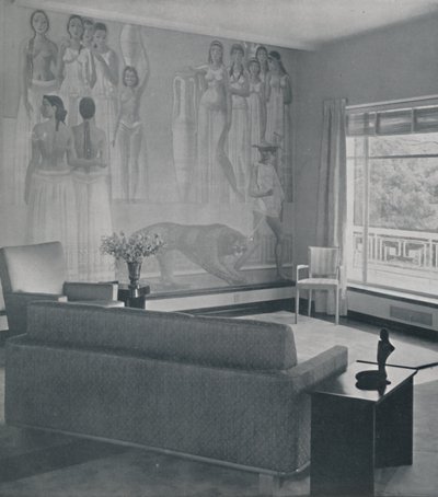 Wohnzimmer in der Cafritz-Residenz in Georgetown, bei Washington D.C., 1942 von Unbekannt