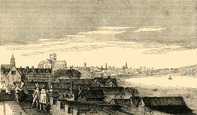 London, vom Dach des Arundel House, 17. Jahrhundert, 1881 von Unbekannt