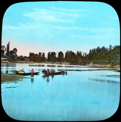Blick auf den Jhelum vom Insel, Indien, spätes 19. oder frühes 20. Jahrhundert von Unbekannt