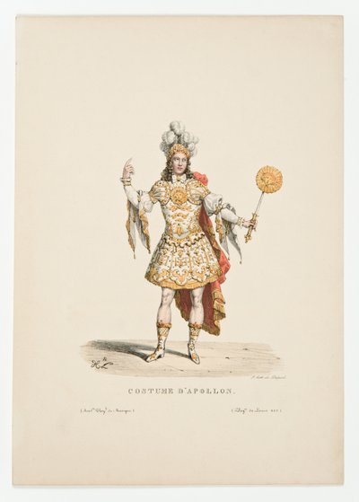 Ludwig XIV. als Apollo im Ballett Noces de Thétis et Pélée im Jahr 1654 von Unbekannt