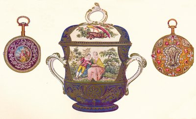 Louis XVI. Goldrepetierer, ca. 1770, Alte Chelsea-Porzellanschale und Deckel, ca. 1710, 1903 von Unbekannt