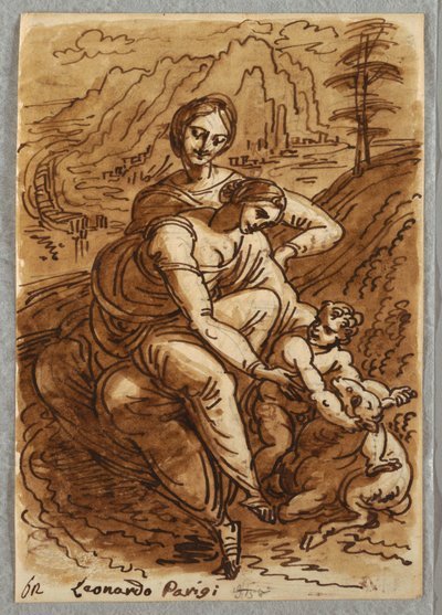 Madonna und Kind mit Hl. Anna und Lamm, nach Leonardo von Unbekannt