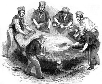 Herstellung von Biberhüten, 1841 von Unbekannt