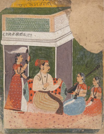 Malkos Raga: Seite aus einer verstreuten Ragamala-Serie, ca. 1640-50 von Unbekannt