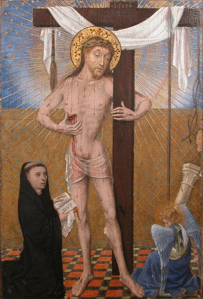 Der Schmerzensmann mit kniendem Stifter, viertes Viertel des 15. Jahrhunderts mit modernen Ergänzungen von Unbekannt