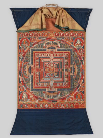 Mandala der Formen von Manjushri, dem Bodhisattva der transzendenten Weisheit, spätes 14. Jahrhundert von Unbekannt