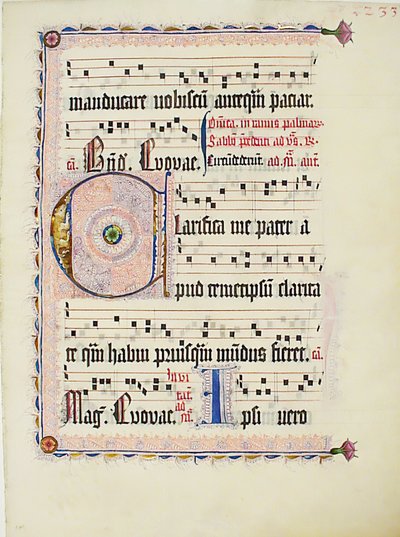 Manuskriptblatt mit Initiale C, aus einem Antiphonar, deutsch, ca. 1425-50 von Unbekannt