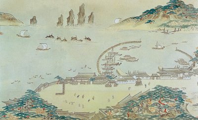 Karte des Choryang Waegwan und seiner Umgebung in Busan während der Joseon-Dynastie, 19. Jahrhundert von Unbekannt