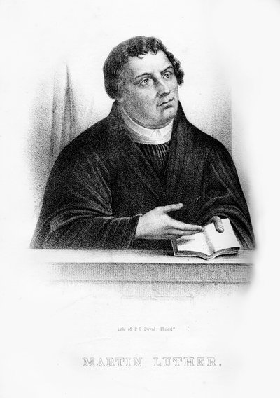 Martin Luther, deutscher Theologe, Augustinermönch und Kirchenreformer, 1854 von Unbekannt