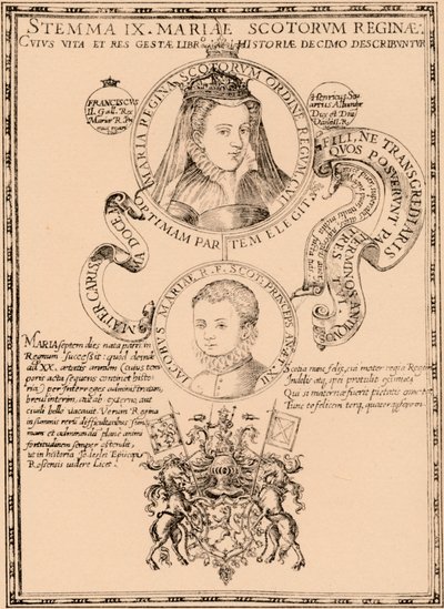 Maria Stuart 1542-1587 und König Jakob VI. und I. 1566-1625, 1889 von Unbekannt