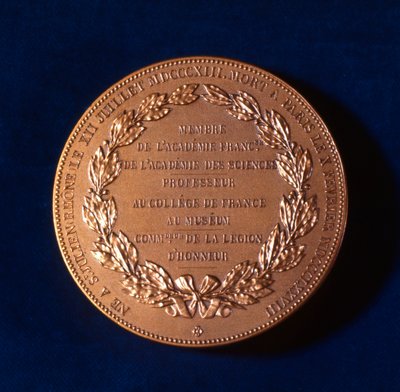 Medaille zur Erinnerung an Claude Bernard, französischer Physiologe, 19. Jahrhundert von Unbekannt