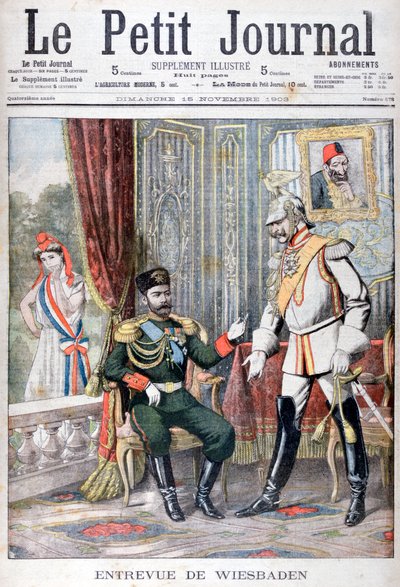 Treffen zwischen Zar Nikolaus II. und Kaiser Wilhelm II., Wiesbaden, Deutschland, 1903 von Unbekannt