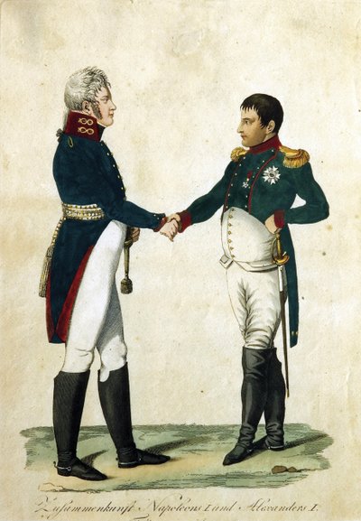 Treffen von Napoleon und Alexander I., 1808 von Unbekannt