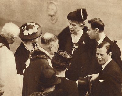 Denkmal für seinen Vater enthüllt, Windsor Castle, 23. April 1937 von Unbekannt