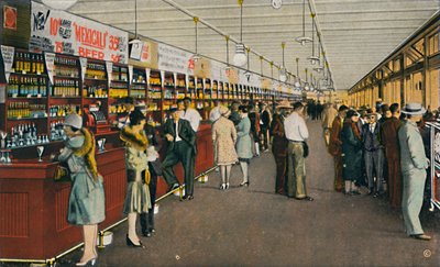 Mexicali Beer Hall, Die längste Bar der Welt, um 1939 von Unbekannt