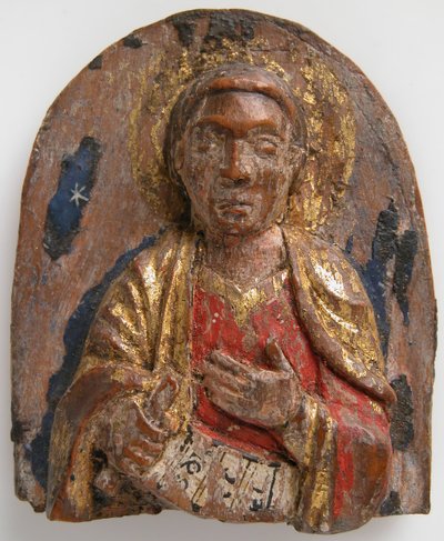 Miniaturrelief des hebräischen Propheten Daniel mit Schriftrolle, deutsch, 1200-1225 von Unbekannt