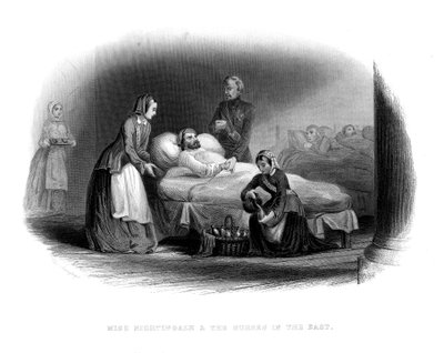 Miss Nightingale und das Militär im Osten, ca. 1860 von Unbekannt