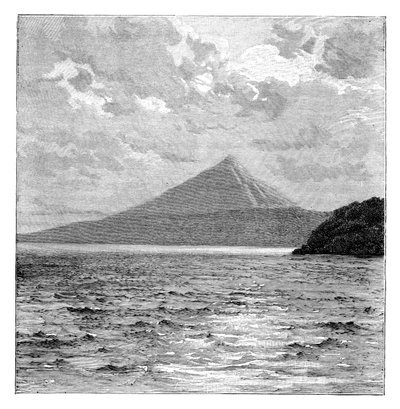 Mombacho-Vulkan und die Ufer des Nicaraguasees, ca. 1890 von Unbekannt