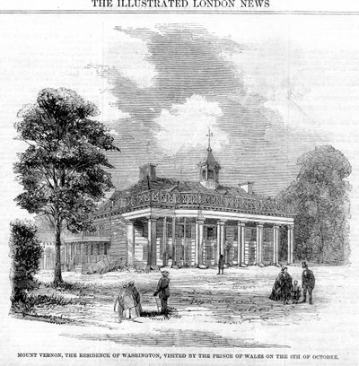 Mount Vernon, die Residenz von Washington, 19. Jahrhundert von Unbekannt