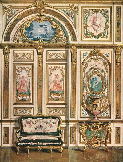 Wanddekoration im Schloss Fontainebleau, Frankreich, 1928 von Unbekannt
