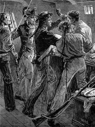 Meuterei der Besatzung der Bounty, 1789, spätes 19. Jahrhundert von Unbekannt