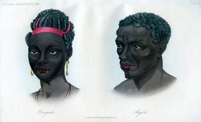 Einheimische von Benguela und Angola, 1848 von Unbekannt