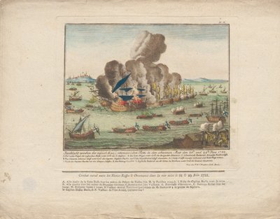 Seeschlacht zwischen der russischen und der osmanischen Flotte im Schwarzen Meer am 28. und 29. Juni 1788, 1788 von Unbekannt