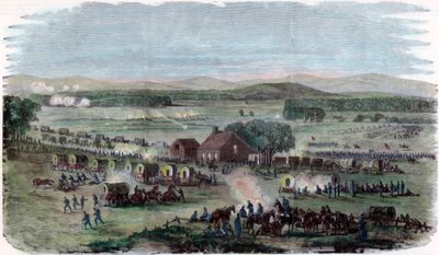 Nacht der Schlacht bei Cedar Mountain, Culpeper County, Virginia, Amerikanischer Bürgerkrieg, 9. August 1862 von Unbekannt