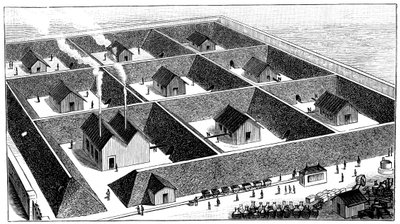 Nitroglycerinverarbeitungsanlage, Sprengstofffabrik, Val Bormida, bei Cengio, Italien, 1888 von Unbekannt