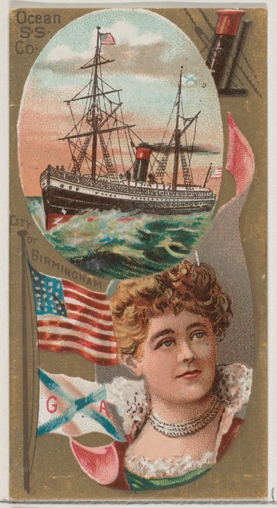 Ocean Steamship Company, aus der Serie Ocean and River Steamers N83 für Duke-Marke, 1887 von Unbekannt