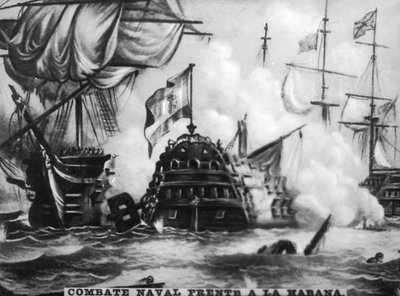 12. Oktober 1747, Seeschlacht, 1920er Jahre von Unbekannt