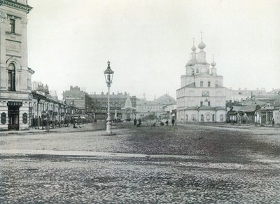 Okhotny Ryad Jagdreihe, Moskau, Russland 1880er Jahre von Unbekannt