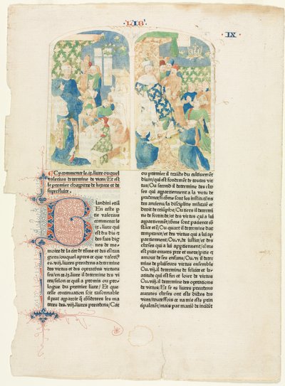 Eröffnungsseite von Buch IX von Valerius Maximus