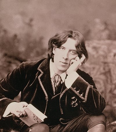 Oscar Wilde, irischer Dramatiker und Witzbold, 1882 von Unbekannt