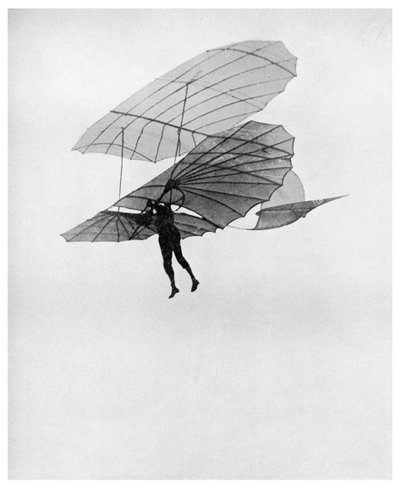 Otto Lilienthal macht einen seiner letzten Flüge, 1896 1956 von Unbekannt