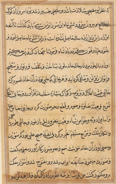 Seite aus Geschichten eines Papageis Tuti-nama: Textseite, ca. 1560 von Unbekannt