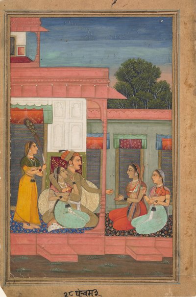 Panchama Ragini: Seite aus einer Ragamala-Serie, ca. 1640 von Unbekannt