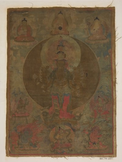 Tafel aus einem Gemälde von Guanyin mit tausend Armen, Datum unbekannt von Unbekannt